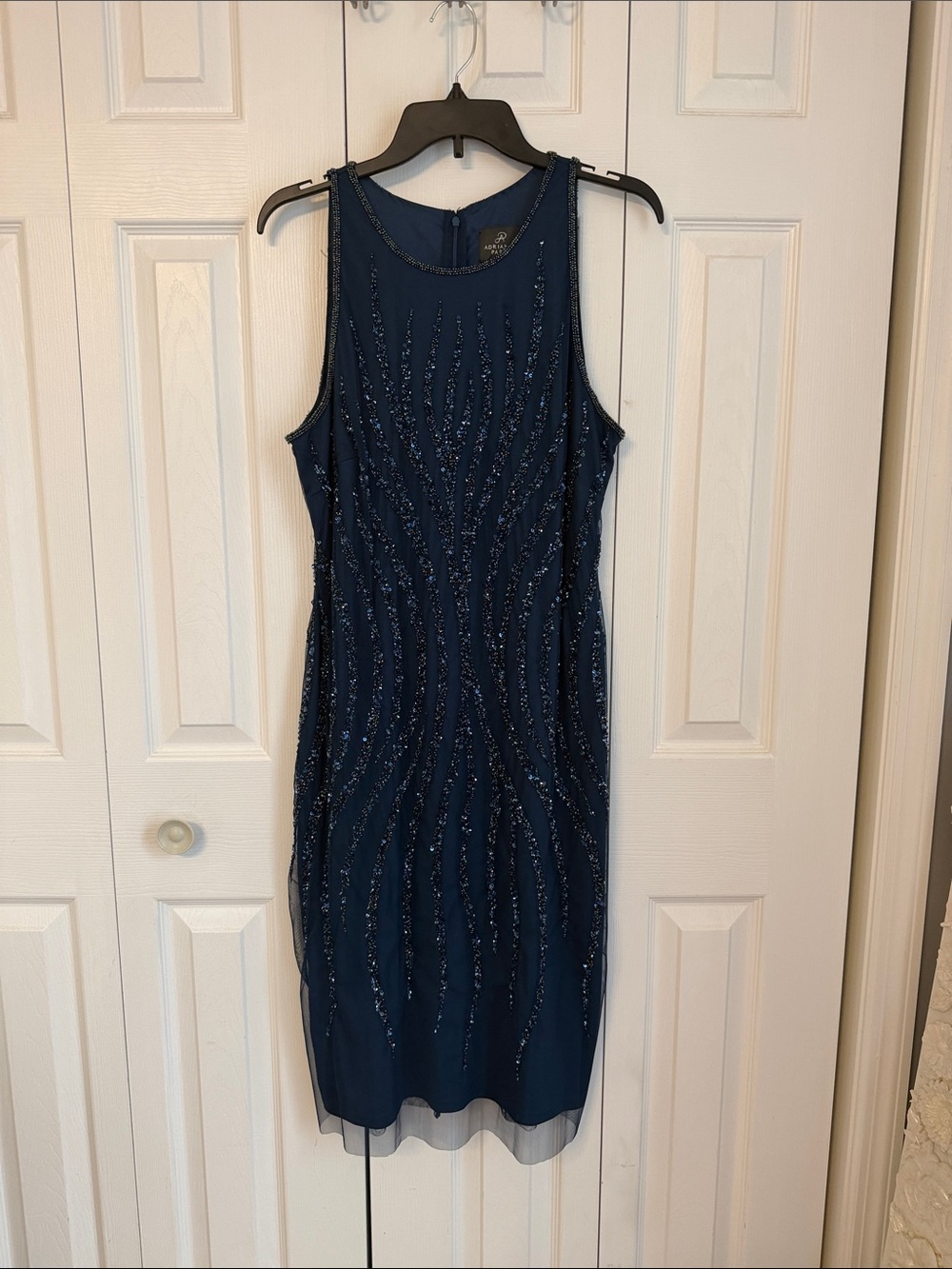 Adrianna Papell short beaded dress size 16